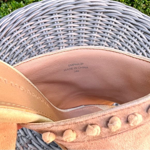 NWOT Sigerson Morrison Philip Suede Open Toe Mule Blush Sz 7.5 - Picture 11 of 11